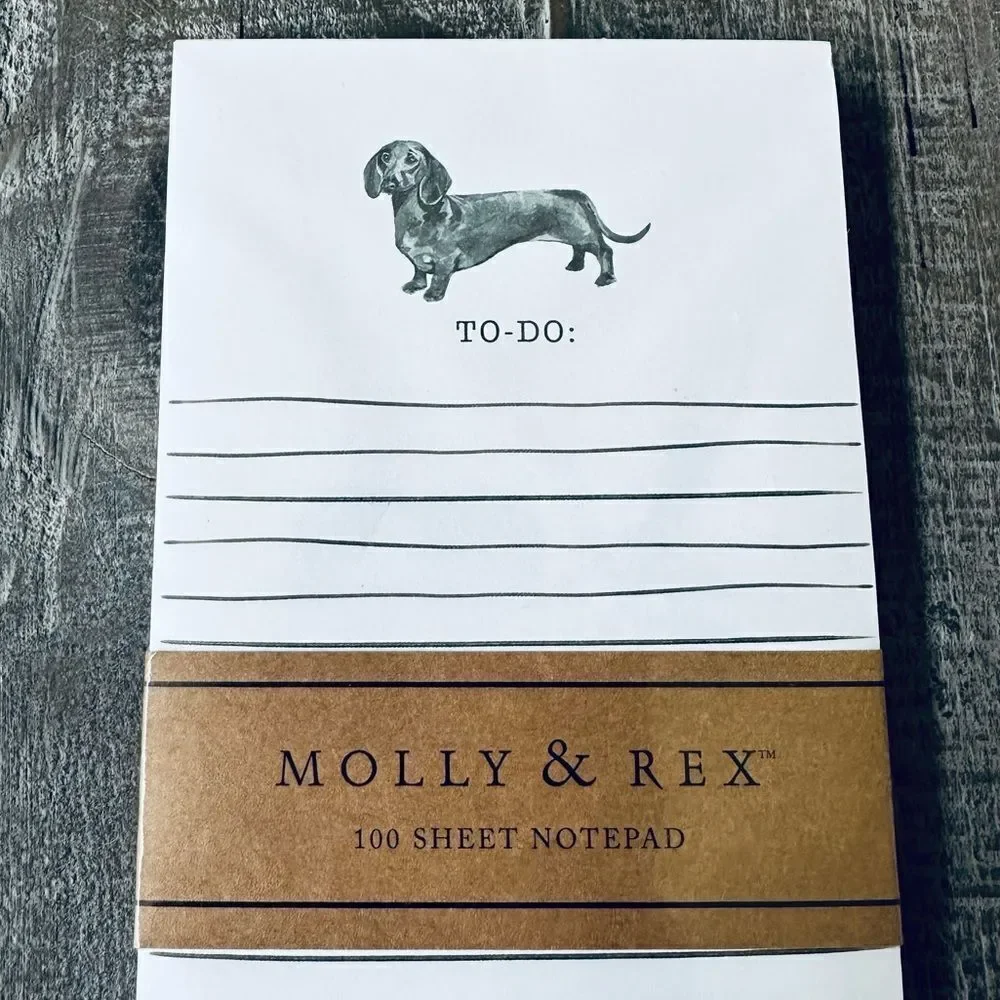 Dachshund Notepad Dog To Do List Magnet Back